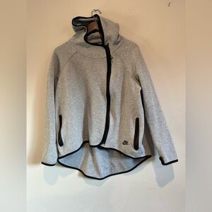 Nike Gray and Black Women's Hoodie